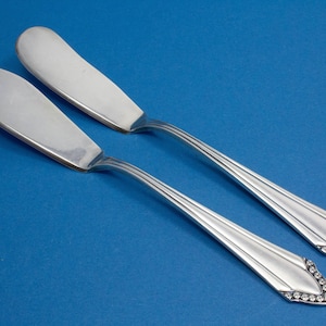 Silver plated cheese knife, butter knife, vintage, Art Nouveau