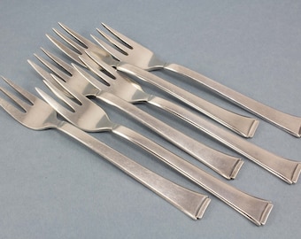 6 cake forks, WMF 2500 Art Deco