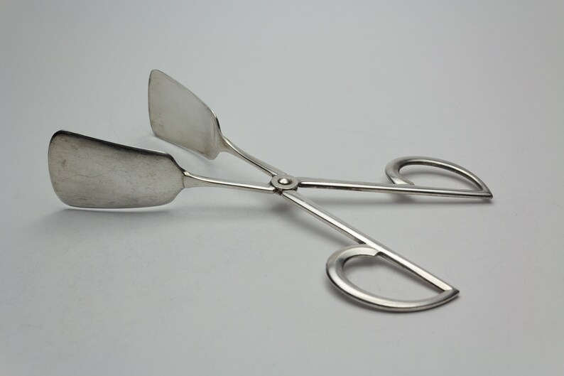 Chic silver-plated pastry pliers