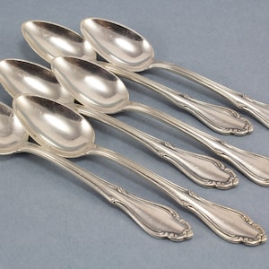 6 silver-plated mocha spoons