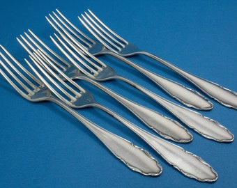 6 table forks from WMF 2200, silver-plated forks