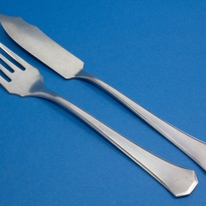 Silver-plated fish cutlery for 1 person by WMF, Art Deco, WMF 600
