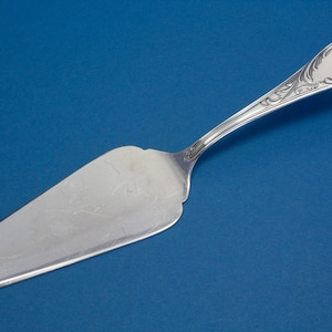 Rococo cake server, silver plated,