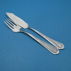 Silver-plated fish cutlery for one person, WMF 3500 Paris