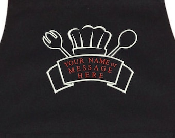 Custom Embroidered Chef Apron: Personalized Name or Message