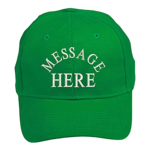 Custom made embroidery caps, hats with your own names or messages. Personalized, tailored made to the specifications of an individual order. image 3