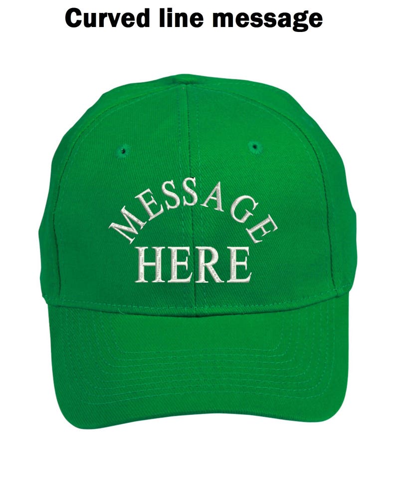 Custom made embroidery caps, hats with your own names or messages. Personalized, tailored made to the specifications of an individual order. image 3