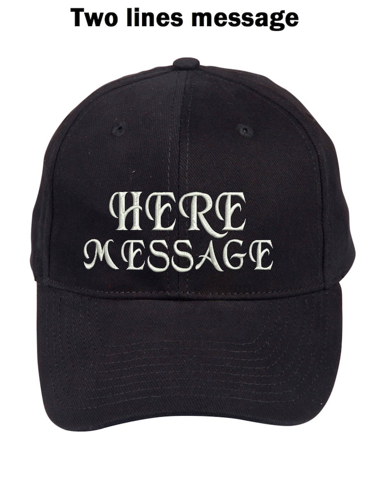 Custom made embroidery caps, hats with your own names or messages. Personalized, tailored made to the specifications of an individual order. image 4