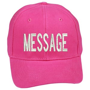 Custom made embroidery caps, hats with your own names or messages. Personalized, tailored made to the specifications of an individual order. image 2
