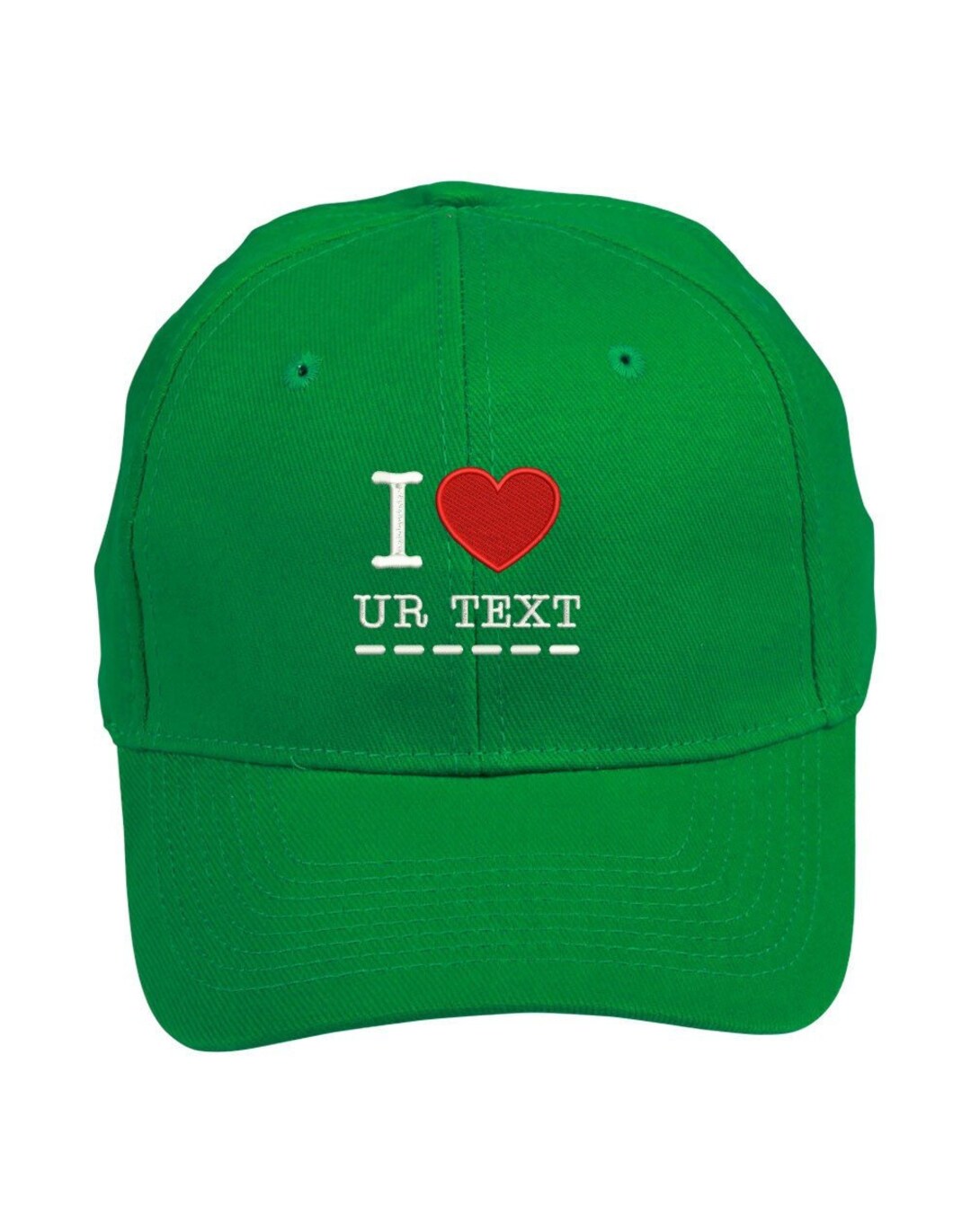 Custom 'I Love' Embroidered Baseball Cap: Personalized Message Hat - Etsy