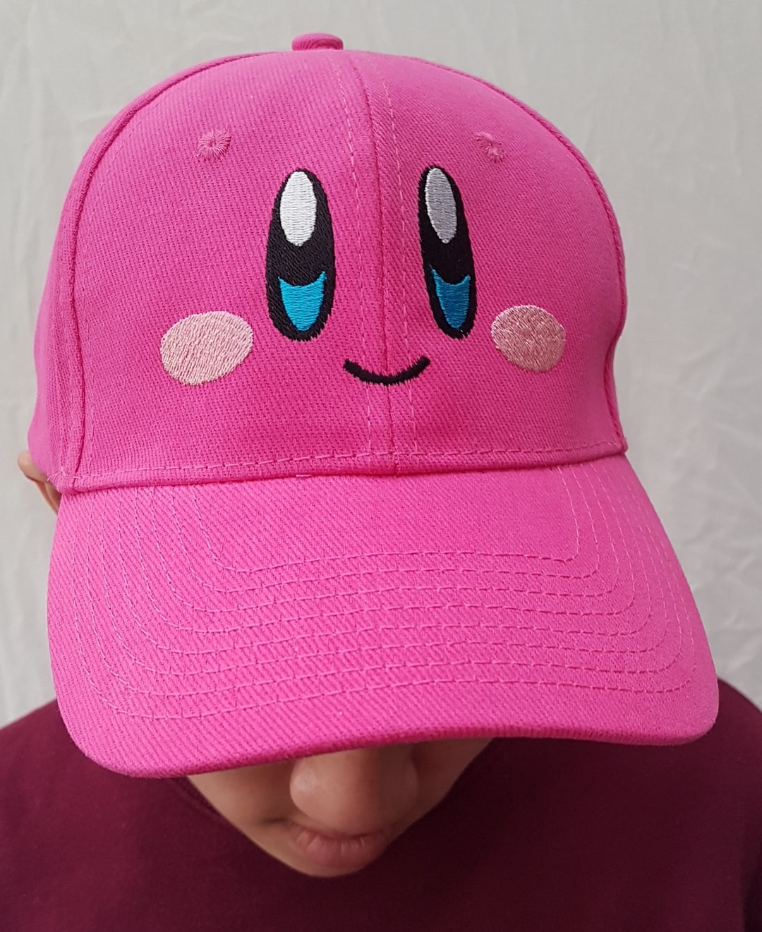 刺繍入りカービー ピンク コットン ベースボールキャップ - Etsy 日本