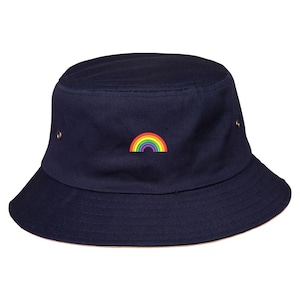 Sombrero de pescador con arcoíris LGBTQ, sombrero de pescador con corazón de amor arcoíris, sombrero de sombra de verano, sombrero de pescador urbano, sombrero de pescador personalizado, sombrero de ala ancha.