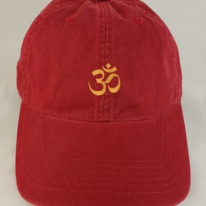 Om, Ohm, Aum spiritual symbol cap | meditation yoga | chanting Om | A fashionable, soft and beautifully embroidered hat or baseball cap.