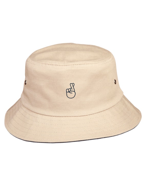 Good Luck Bucket Hat, Crossed Fingers Emoji Bucket Hat, Summer Shade Hat, Streetwear  Bucket Hat, Custom Bucket Hat, Wide Brim Hat. -  Canada