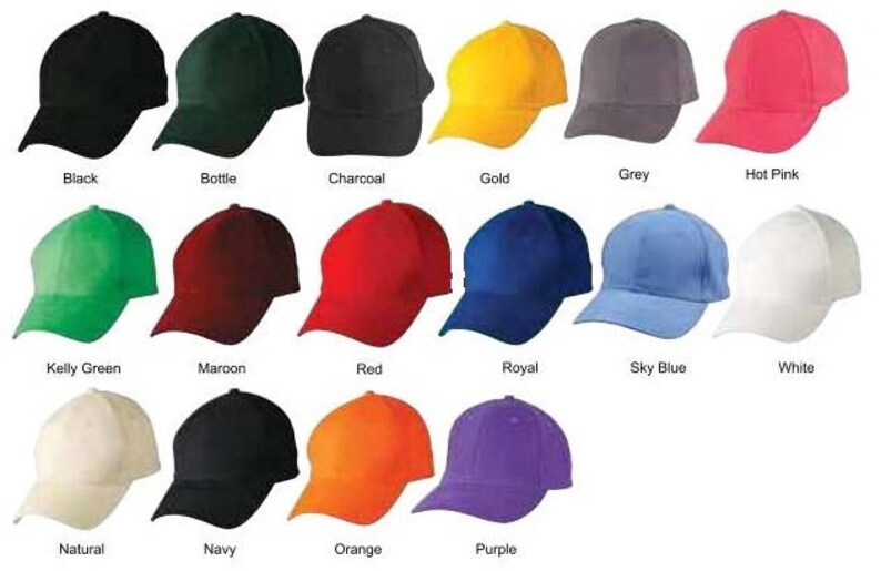 Custom made embroidery caps hats with your own names or  etsy australia