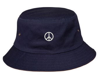 Peace Sign Bucket Hat, Love Heart Bucket Hat, Peace Symbol Hat, Summer Shade Hat, Streetwear Bucket Hat, Custom Bucket Hat, Wide Brim Hat.