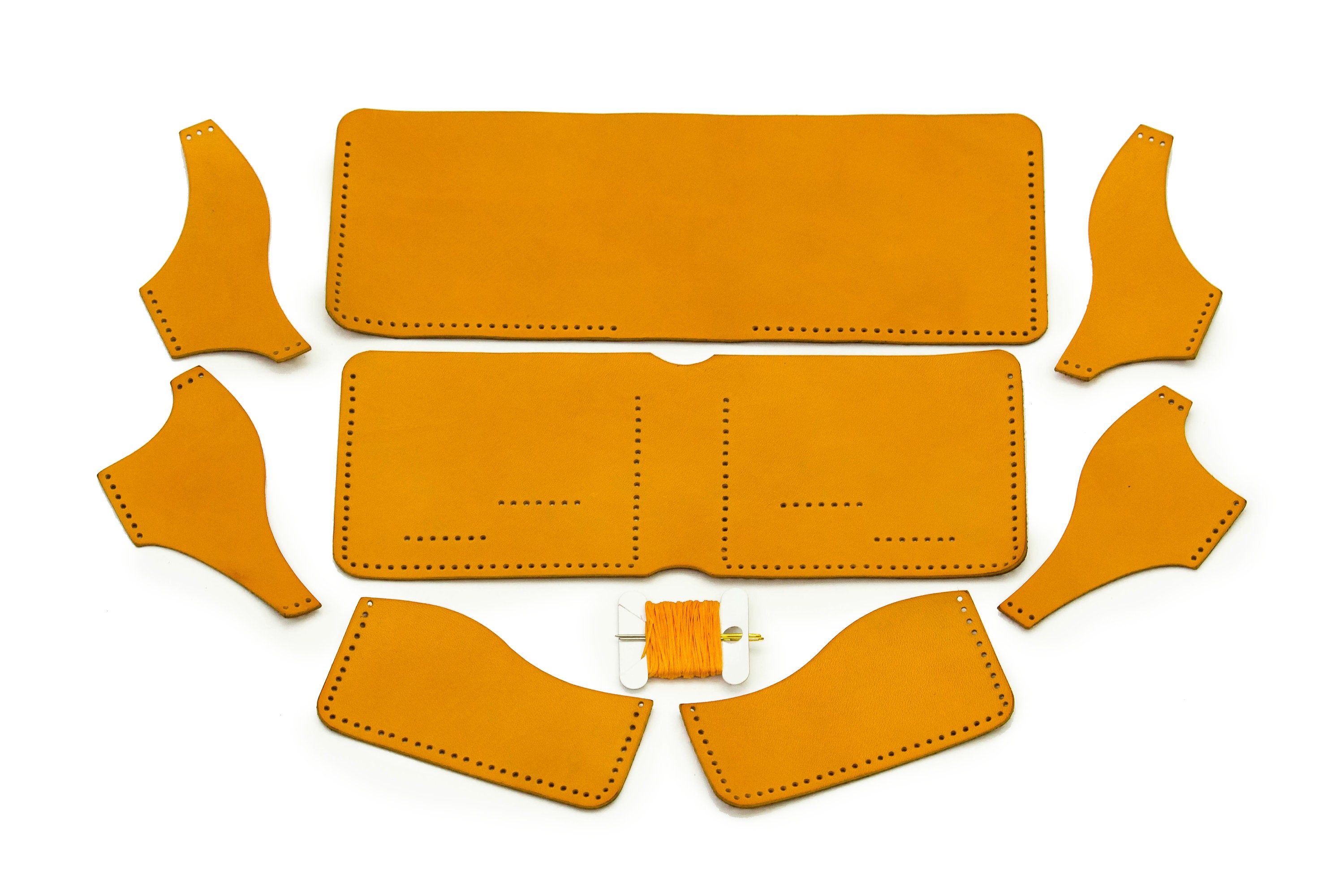 Leather Wallet Kit Kit for making leather Bifold Leather Etsy