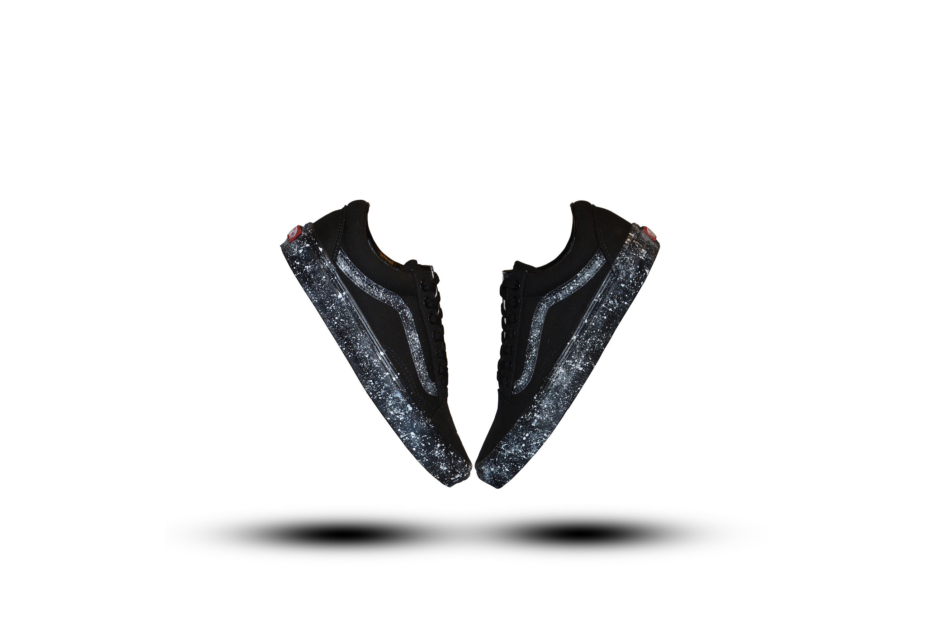 all white vans with black stripe