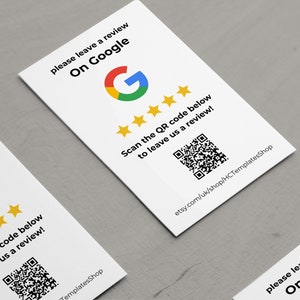 Google Review Card Template Google Review QR Code Cards Editable Google Review Card Template Google Review QR Code Cards Editable