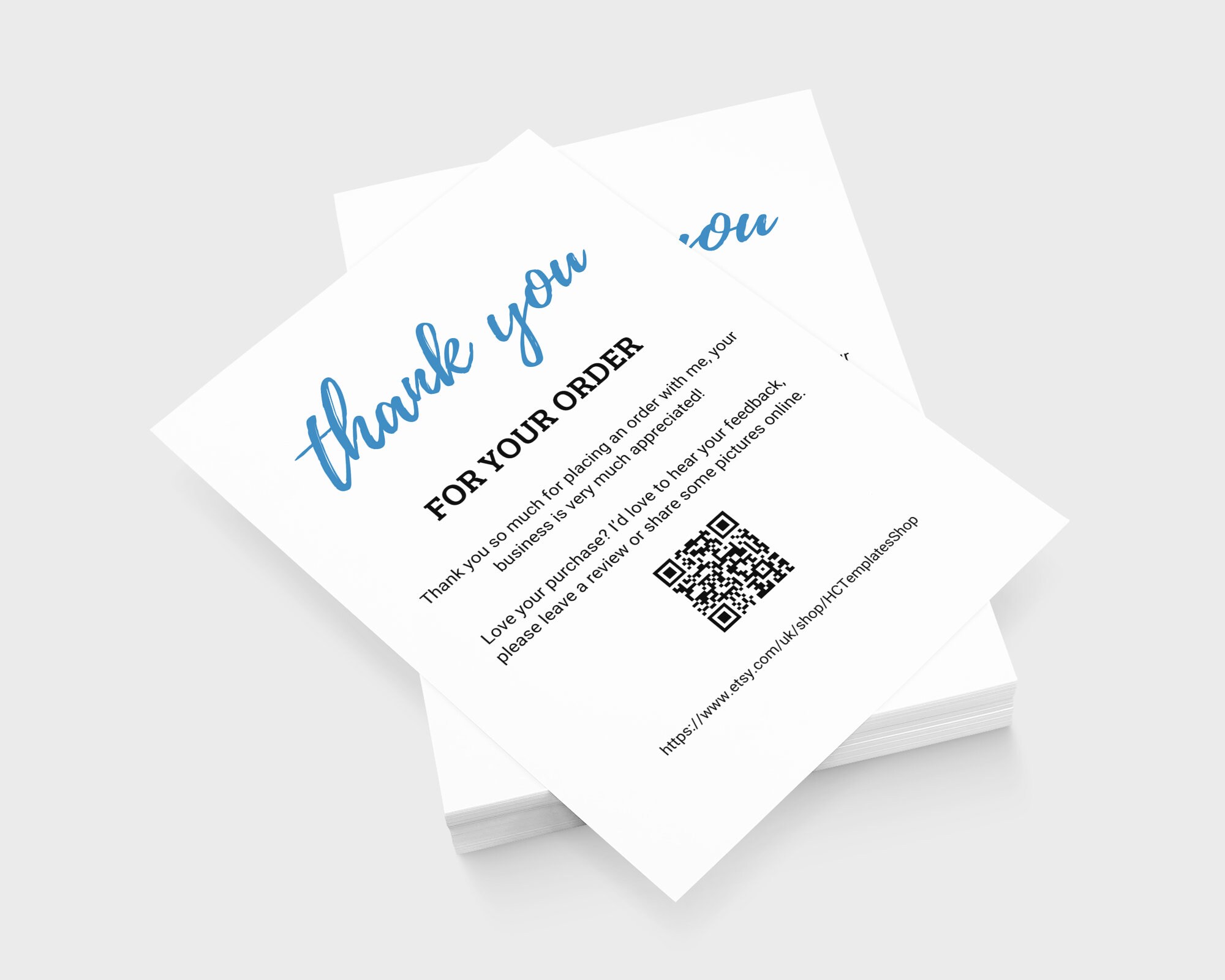 Order Thank You Card Template | Editable Canva Template | Order Insert ...