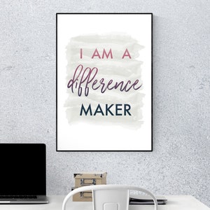 I Am a Difference Maker. Needtobreathe Song Lyrics. Printable Wall Art.