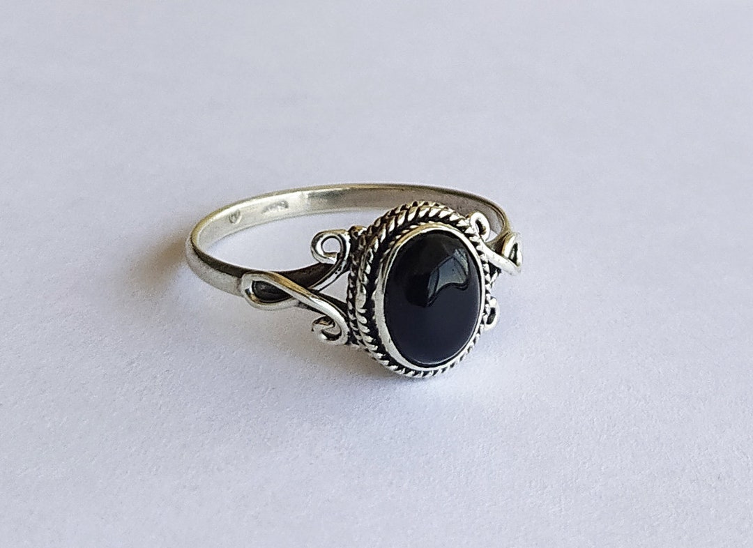 925 Sterling Silver Ring Black Onyx Ring Onyx Jewelry - Etsy