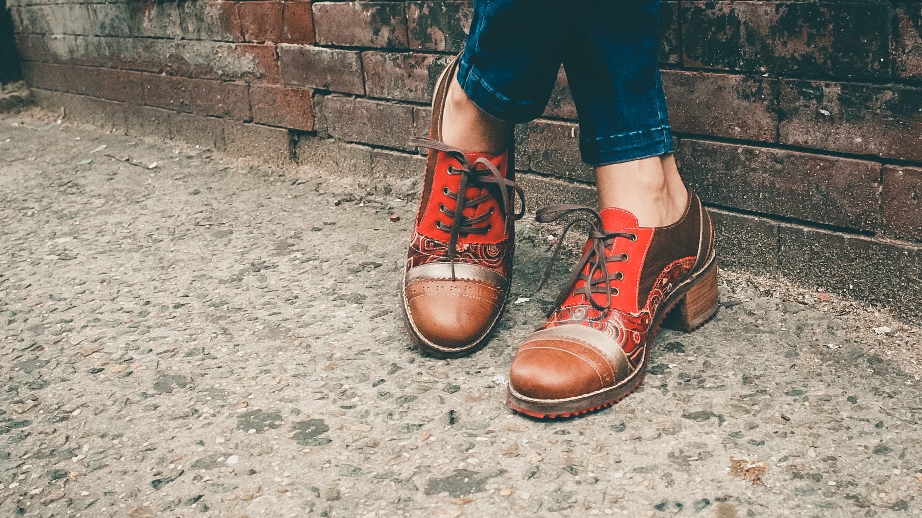 Womens red leather shop oxford shoes