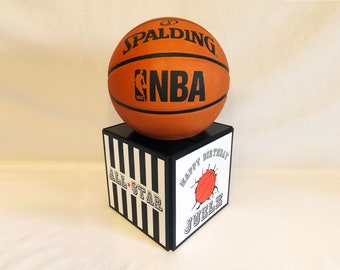 Photo Cube Centerpiece for Birthdays - Basketball Themed Photo Cube