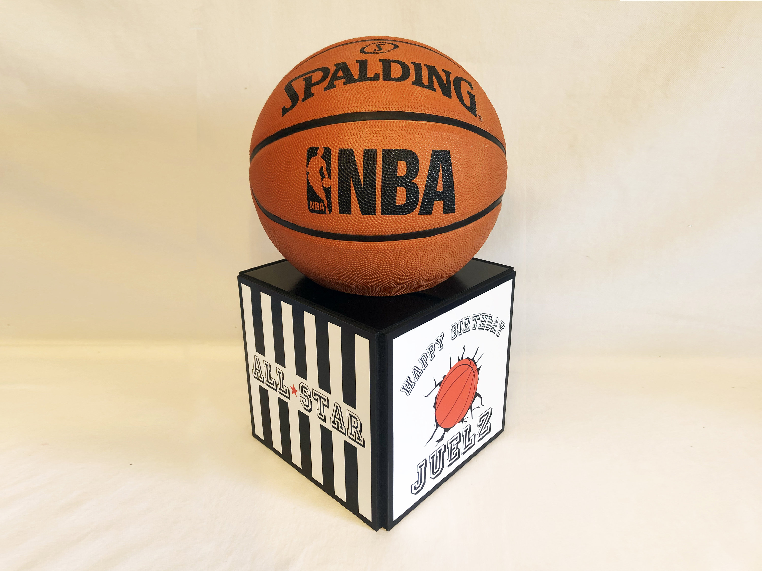 Photo Cube Centerpiece for Birthdays Basketball Themed Photo Cube