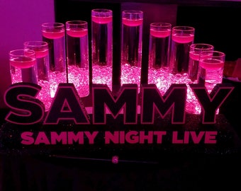 Customizable Candle Lighting Centerpiece: Sweet Sixteen, Quinceanera, Mitzvah