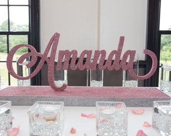 Glitter Name Candle Lighting Display: Sweet Sixteen, Quinceanera, Mitzvah