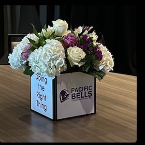 Logo Cube Centerpieces for Corporate Events - Custom Photo Cube Event Decor