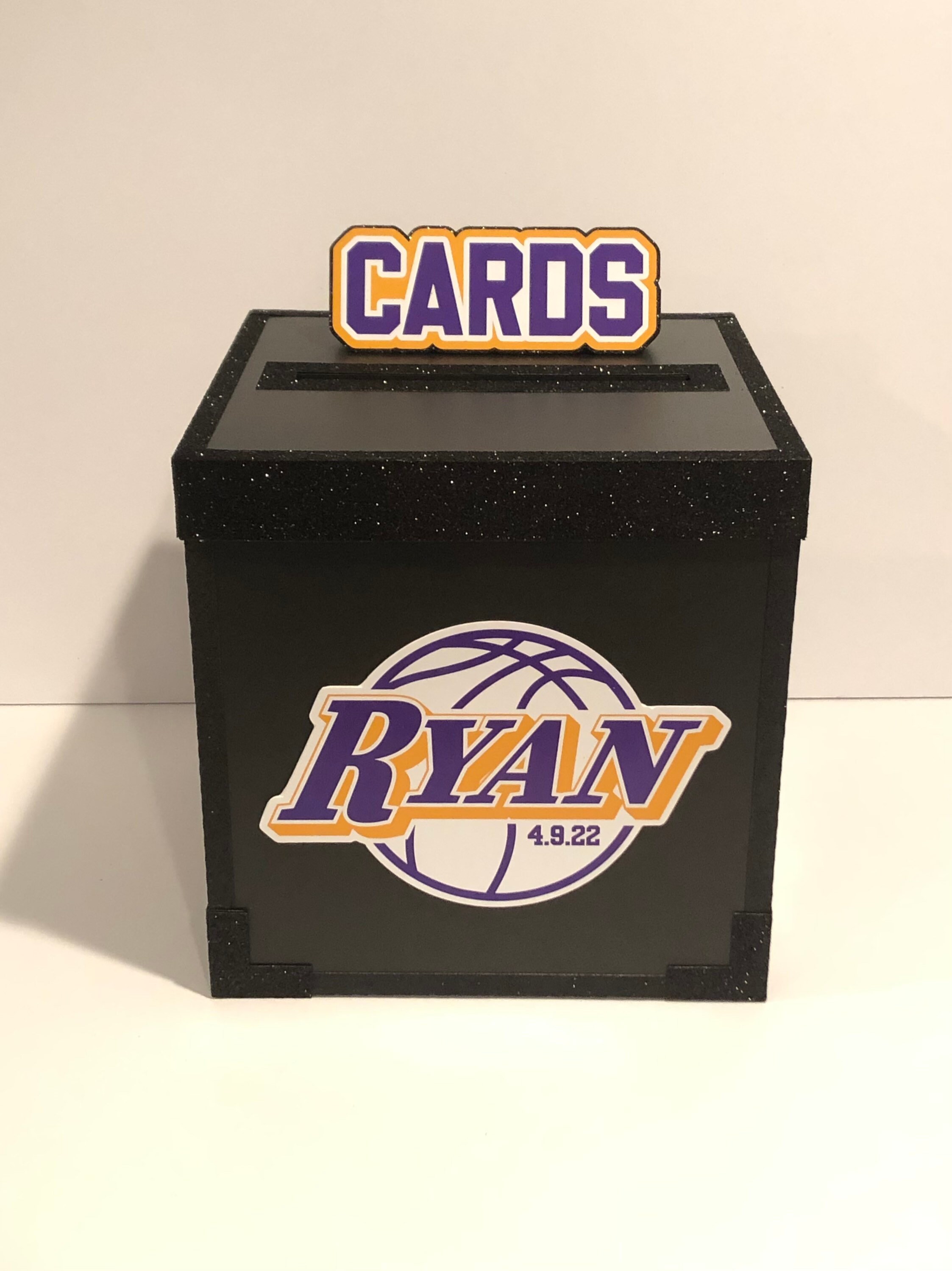 Gift Card Box Mitzvahs Sweet Sixteens Quinceaneras Basketball Theme