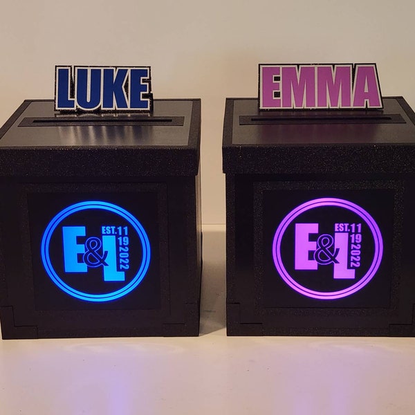 Gift Card Box personlized with your Logo/Remote Controlled LED light included - Mitzvahs, Sweet Sixteens, Quinceaneras