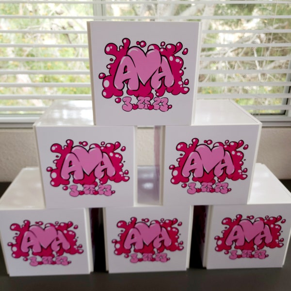 Photo Cube Centerpieces for Sweet Sixteen, Quinceanera, Mitzvah & Birthday Party Celebrations and More