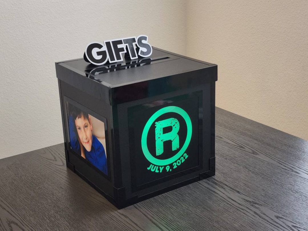 Gift Card Box With Remote Controlled LED Light - Photos on Sides - Etsy