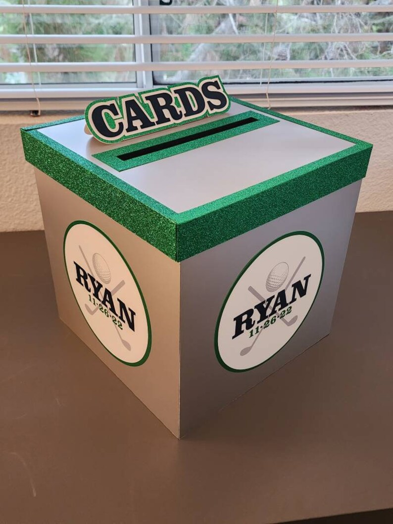 Gift Card Box Golf Themed Money Box for Birthdays Etsy