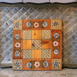 Hand Painted Tole Trivet/Wall Decore