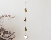Brass ornament, Wall Decor, Boho Wall Hanging, Brass Decor, Gift under 30, Boho Deco, Wall art, Christmas gift, recycled glass