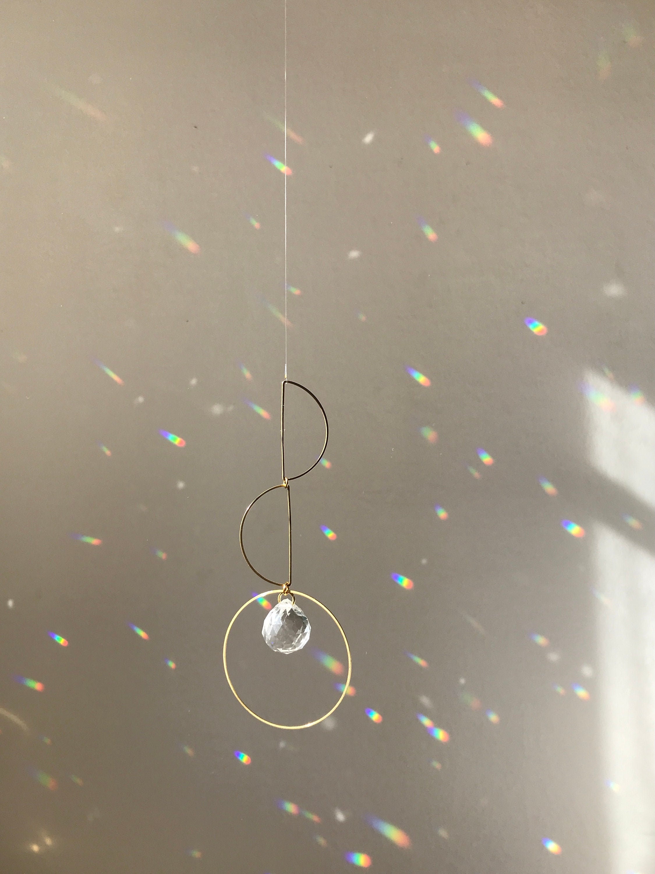 Hanging Crystal Ball & Amethyst Gemstones Suncatcher Feng Shui Ornament MY-2420 