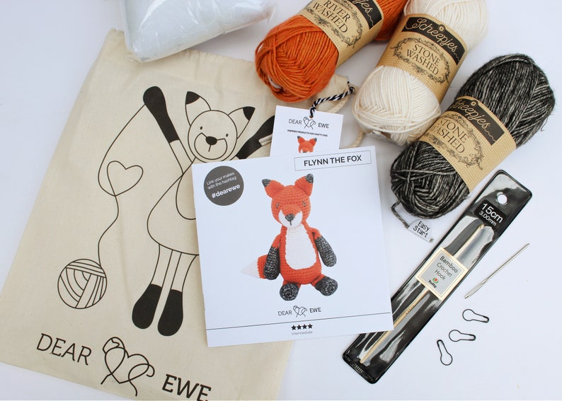 Dear Ewe Flynn Fox Amigurumi Crochet Kit, Crochet Kit, Amigurumi Kit, Crochet Sheep, Amigurumi Sheep, Crochet Kit UK, DIY crochet kit image 5