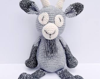 Dear Ewe Crochet | Gruff the Goat Pattern - Digital Download PDF, crochet goat, goat amigurumi pattern, goat pattern, cute crochet goat