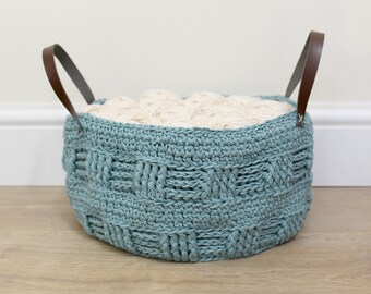 Dear Ewe Crochet Pattern | Fat Bottomed Rustic Basket, crochet baskets, crochet basket pattern, round crochet baskets, crochet home decor