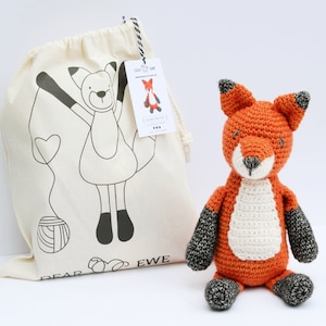 Dear Ewe Flynn Fox Amigurumi Crochet Kit, Crochet Kit, Amigurumi Kit, Crochet Sheep, Amigurumi Sheep, Crochet Kit UK, DIY crochet kit image 1