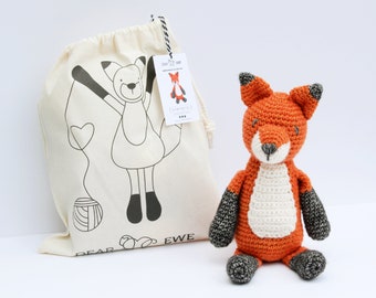 Dear Ewe | Flynn Fox Amigurumi Crochet Kit, Crochet Kit, Amigurumi Kit, Crochet Fox, Amigurumi Fox, Crochet Kit UK, DIY crochet kit