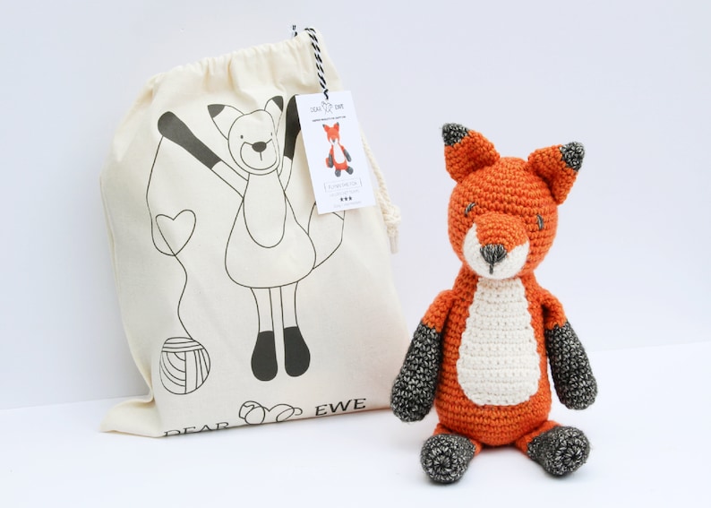 Dear Ewe Flynn Fox Amigurumi Crochet Kit, Crochet Kit, Amigurumi Kit, Crochet Sheep, Amigurumi Sheep, Crochet Kit UK, DIY crochet kit image 1