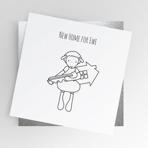 Dear Ewe / Nuova casa per Ewe Card, Nuova casa Card, Divertente nuova casa Card, Una nuova casa, Regalo per traslocare, Inaugurazione della casa, Biglietto di auguri vuoto,
