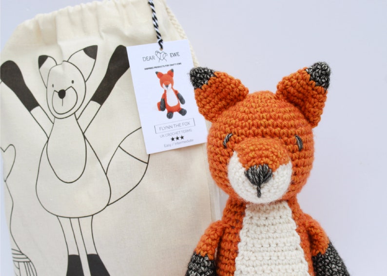 Dear Ewe Flynn Fox Amigurumi Crochet Kit, Crochet Kit, Amigurumi Kit, Crochet Sheep, Amigurumi Sheep, Crochet Kit UK, DIY crochet kit image 4