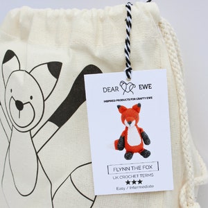 Dear Ewe Flynn Fox Amigurumi Crochet Kit, Crochet Kit, Amigurumi Kit, Crochet Sheep, Amigurumi Sheep, Crochet Kit UK, DIY crochet kit image 3