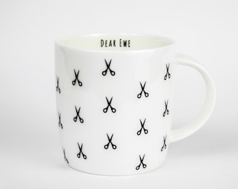 Dear Ewe | Scissors Mug, Crafter Mug, Sewing Gift, Sewing Mug, Gift for Sewer, Sewing Gifts, Crafter Coffee Mug, Quilting Mug, Sewing Lover